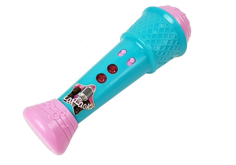 Dětský karaoke mikrofon se světly a zvuky modrý