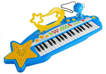 Dětský keyboard 37 kláves s mikrofonem a MP3 funkcí modrý