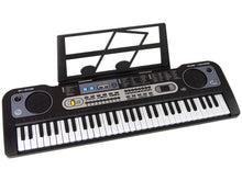 Dětský keyboard s mikrofonem a stojanem na noty černý