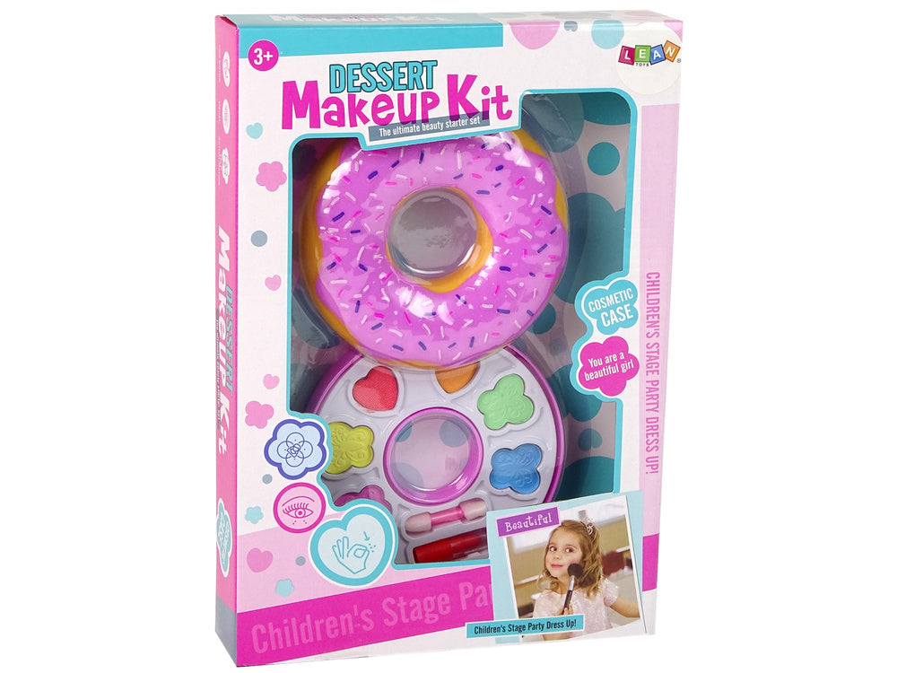 Dětský kosmetický set oční stíny rtěnka – donut růžový