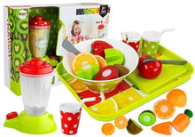 Dětský kuchyňský set s mixérem ovoce zelenina tácek zelený