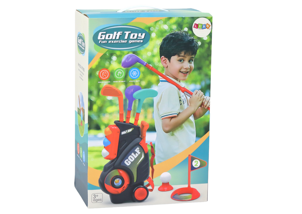 Dětský mini golf set s vozíkem – 3 hole 5 míčků