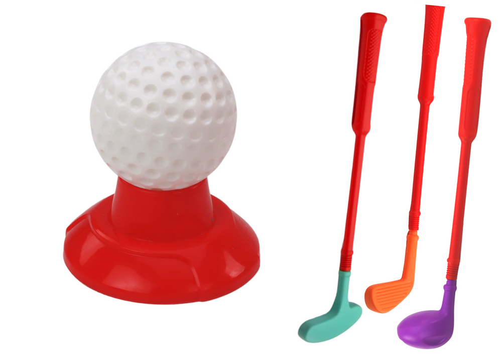 Dětský mini golf set s vozíkem – 3 hole 5 míčků