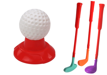 Dětský mini golf set s vozíkem – 3 hole 5 míčků