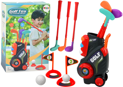 Dětský mini golf set s vozíkem – 3 hole 5 míčků