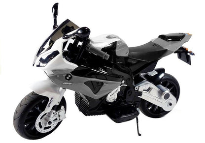 Dětský motocykl na akumulator BMW S1000RR s LED světly stříbrný