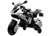Dětský motocykl na akumulator BMW S1000RR s LED světly stříbrný