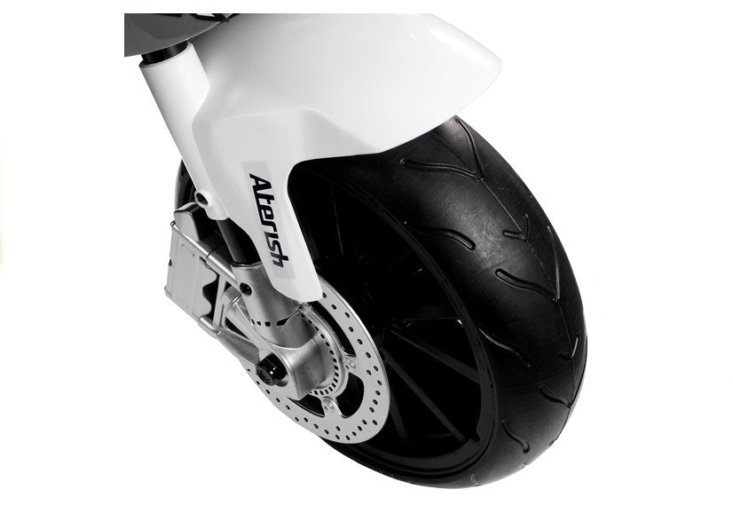 Dětský motocykl na akumulator BMW S1000RR s LED světly stříbrný