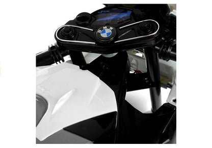Dětský motocykl na akumulator BMW S1000RR s LED světly stříbrný