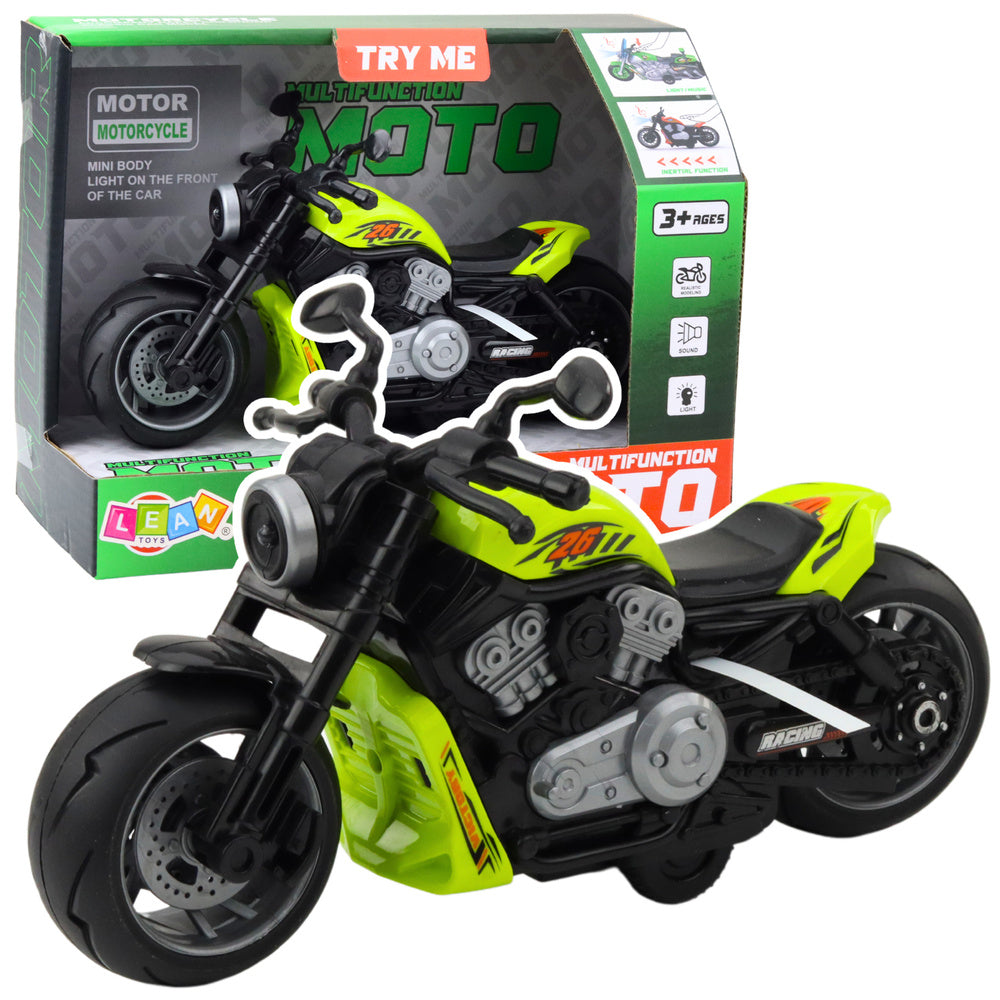 Dětský motocykl na baterie – se světly a zvuky | zelený