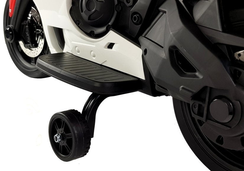 Dětský motor na akumulator TR1603 s realistickými prvky bílý