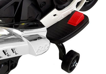 Dětský motor na akumulator TR1603 s realistickými prvky bílý