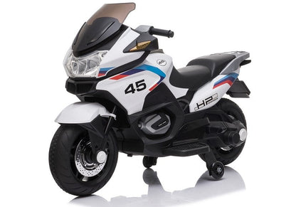 Dětský motorek na akumulator XMX609 s bočními kolečky bílý