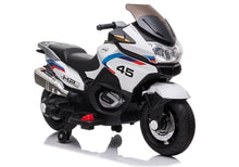 Dětský motorek na akumulator XMX609 s bočními kolečky bílý