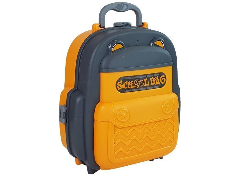 Dětský nářaďový set v batohu s dílenským vybavením oranžovo šedý