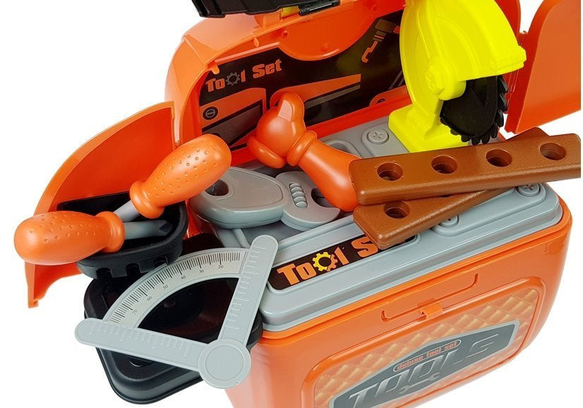 Dětský nářaďový set v batohu s pracovním stolem 40 cm