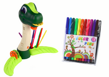 Dětský projektor dinosaurus se zvuky a kreslicími potřebami