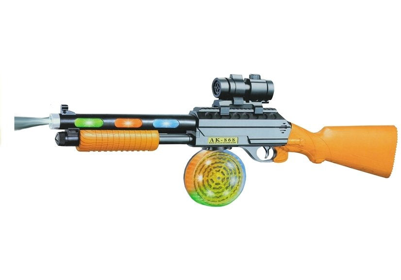 Dětský samopal AK s celowníkem a světelnými efekty 60 cm