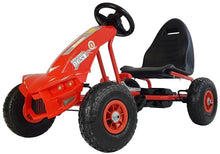 Dětský šlapací gokart s pedály a ruční brzdou červený