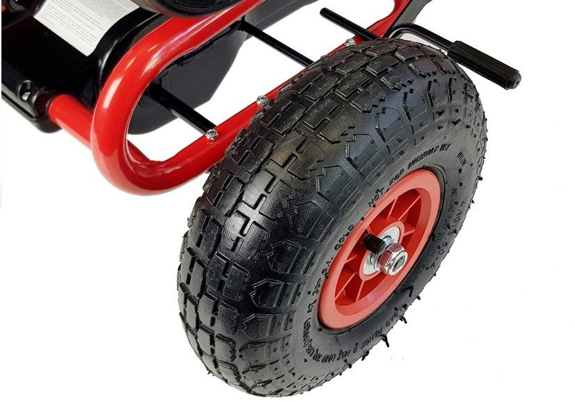 Dětský šlapací gokart s pedály a ruční brzdou červený