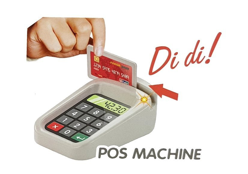 Dětský supermarket s košíkem váhou a čtečkou karet 47 dílů