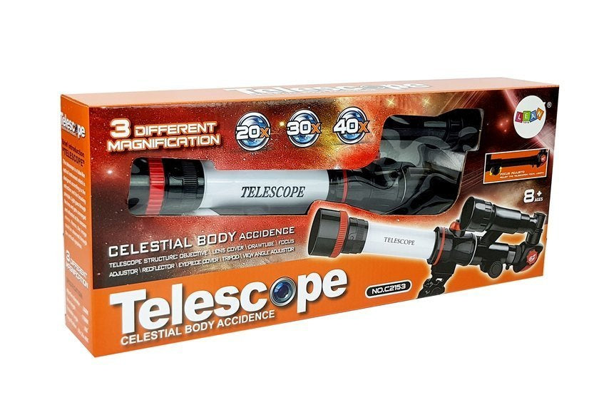 Dětský teleskop astronomický 20x 30x 40x se stativem a kompasem