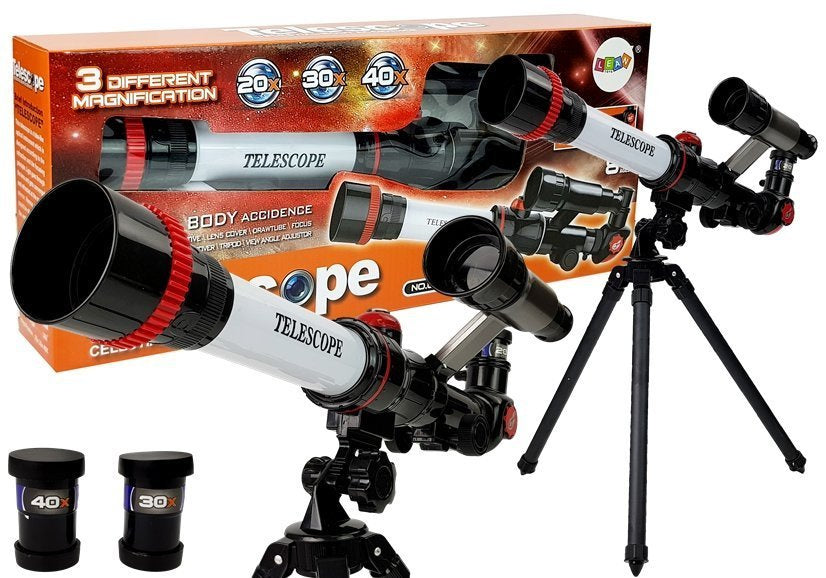 Dětský teleskop astronomický 20x 30x 40x se stativem a kompasem