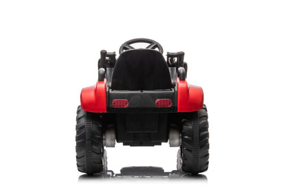 Dětský traktor na akumulátor s lžící BW X002A červený