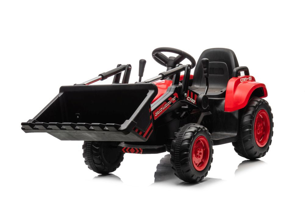 Dětský traktor na akumulátor s lžící BW X002A červený