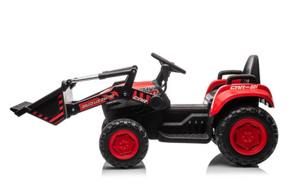 Dětský traktor na akumulátor s lžící BW X002A červený