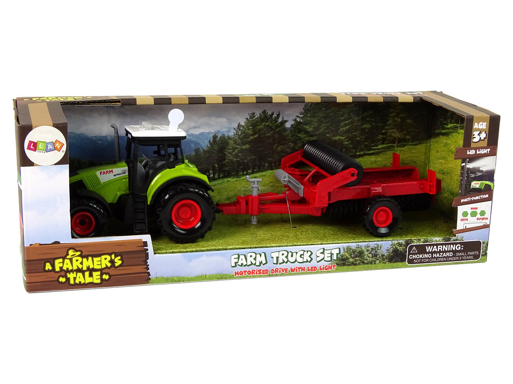 Dětský traktor s kultivátorem – světla zvuky | zelený