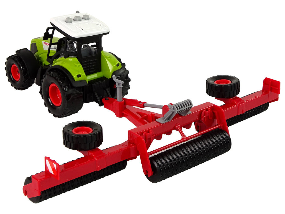 Dětský traktor s kultivátorem – světla zvuky | zelený