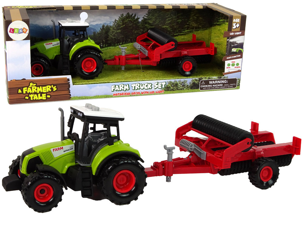 Dětský traktor s kultivátorem – světla zvuky | zelený
