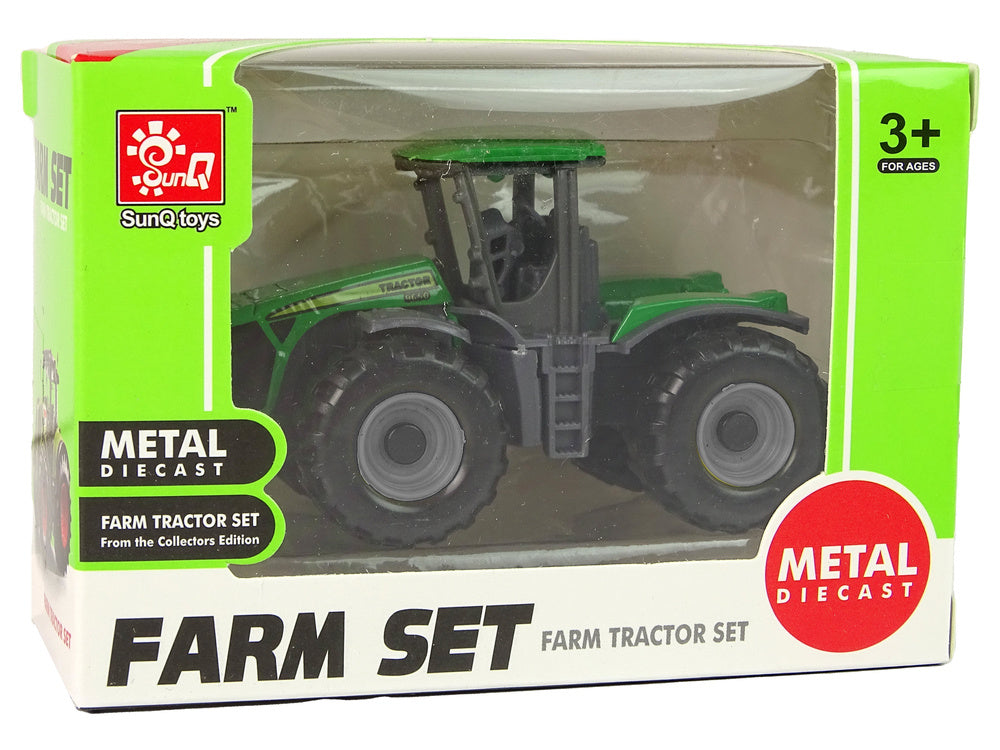 Dětský traktor zemědělský s pohyblivými koly zelený