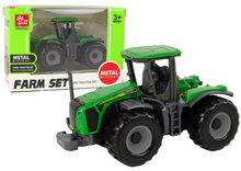 Dětský traktor zemědělský s pohyblivými koly zelený