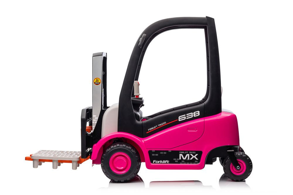 Dětský vysokozdvižný vozík na akumulátor XMX638 růžový