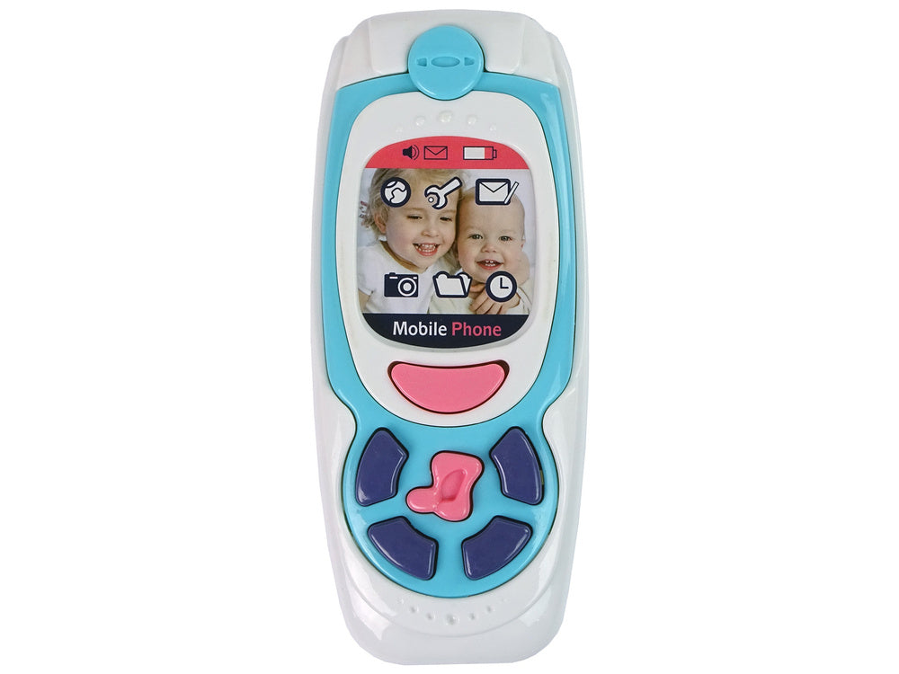 Dětský vzdělávací telefon – s melodiemi a zvuky | modrý
