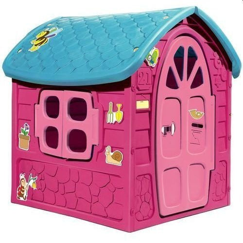 Dětský zahradní domek s okny a dveřmi 120x113x111 cm růžový