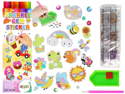 Diamantové samolepky zvířátka – kreativní mozaika set