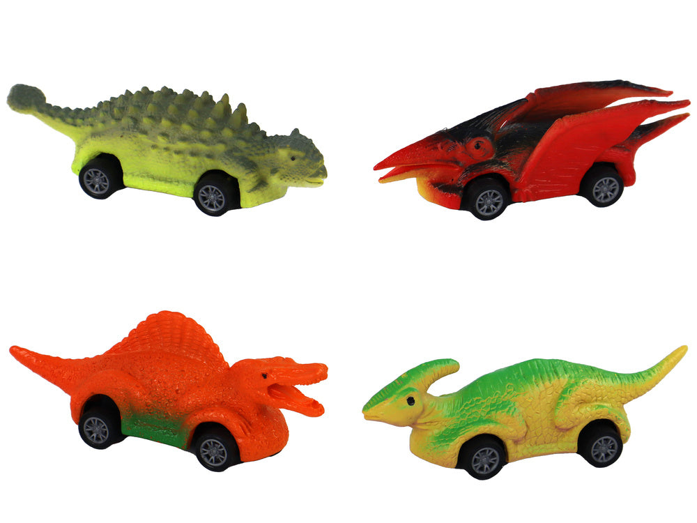 Dinosauří autíčka s setrvačníkem – 8ks barevná sada