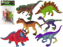 Dinosauří figurky barevné 6 kusů s doplňky