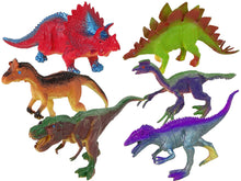 Dinosauří figurky barevné 6 kusů s doplňky