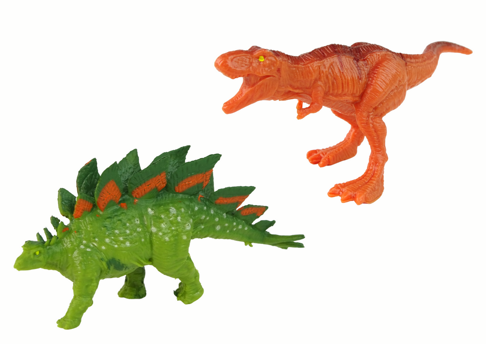 Dinosauří figurky s terénním vozidlem – hračky zelené