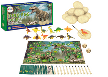 Dinosauří vejce s figurkami a desková hra 12 ks s nástroji
