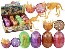 Dinosauří vejce s figurkou kostry 9 cm žluté 4 barvy