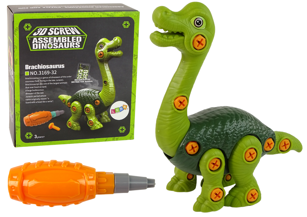 Dinosaurus Brachiosaurus k rozkládání – se šroubovákem | zelený
