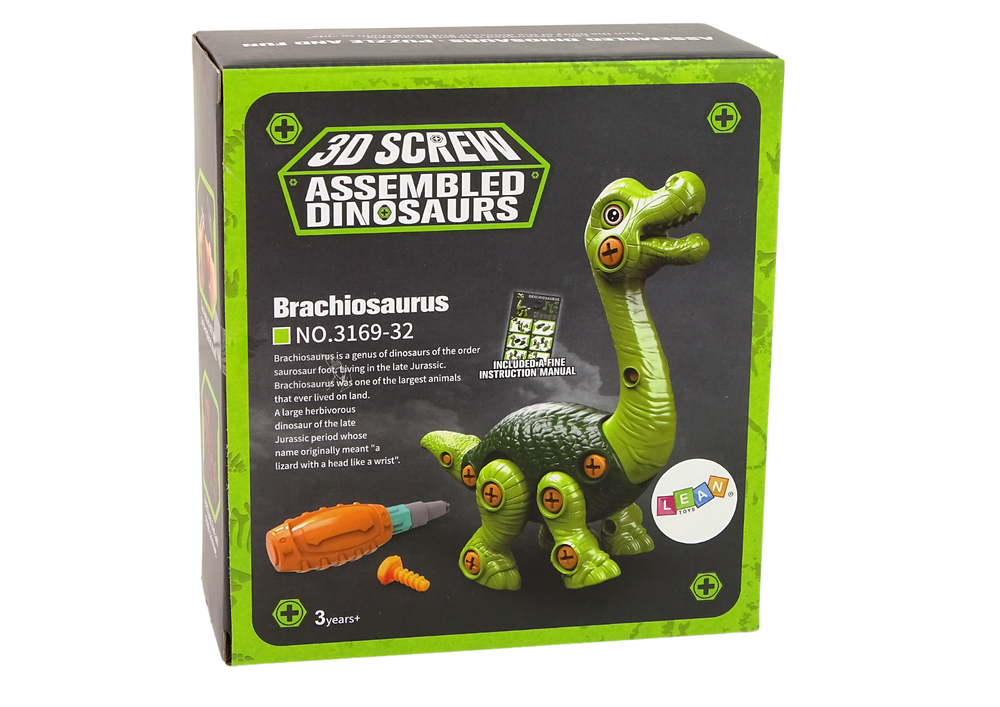 Dinosaurus Brachiosaurus k rozkládání – se šroubovákem | zelený