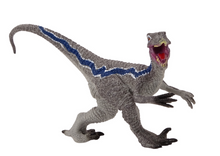Dinosaurus figurka Velociraptor sběratelská šedá