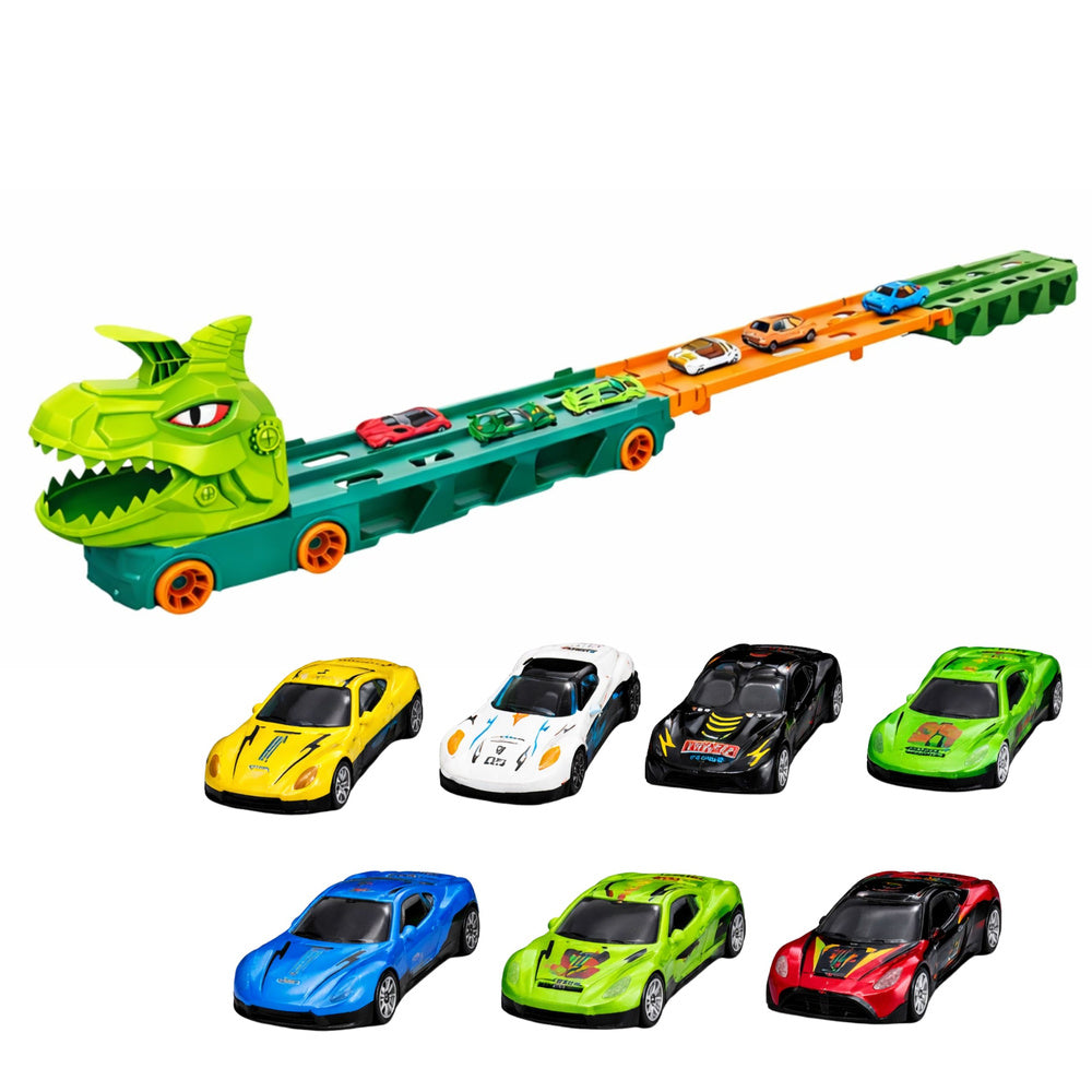 Dinosaurus kamion s odpružením a dráhou 4v1 – transporter