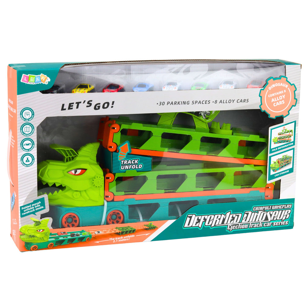 Dinosaurus kamion s odpružením a dráhou 4v1 – transporter